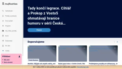 Screenshot preview of mujrozhlas.cz