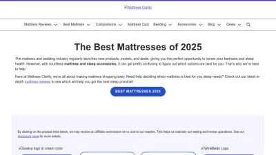 Screenshot preview of mattressclarity.com