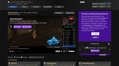 Screenshot preview of speedrunslive.com