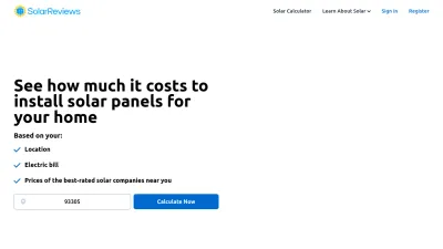 Screenshot preview of solarreviews.com