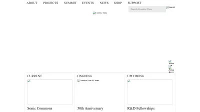 Screenshot preview of creativetime.org