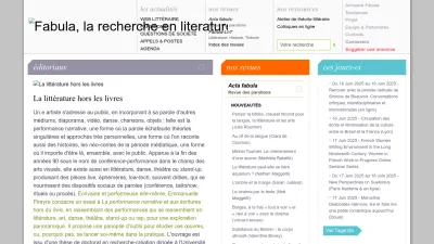Screenshot preview of fabula.org