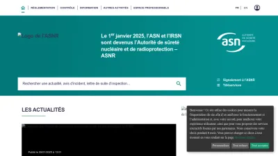 Screenshot preview of asn.fr