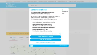 Screenshot preview of eltiempo.es