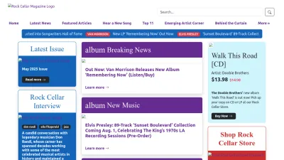 Screenshot preview of rockcellarmagazine.com