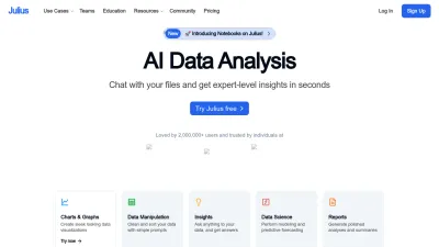 Screenshot preview of julius.ai