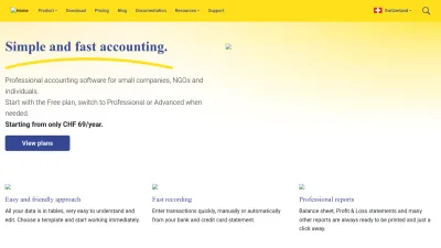 Screenshot preview of banana.ch