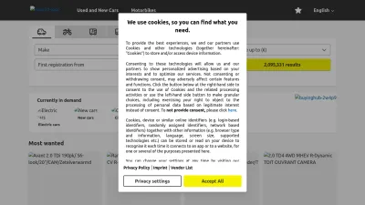 Screenshot preview of autoscout24.com