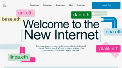 Screenshot preview of ens.domains