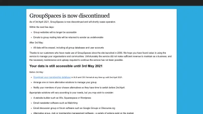 Screenshot preview of groupspaces.com