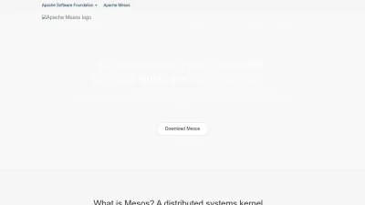 Screenshot preview of mesos.apache.org