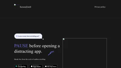 Screenshot preview of screenzen.co