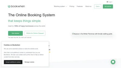 Screenshot preview of bookwhen.com