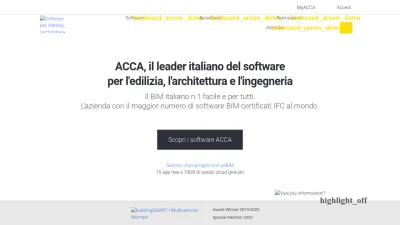 Screenshot preview of acca.it