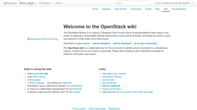 Screenshot preview of wiki.openstack.org