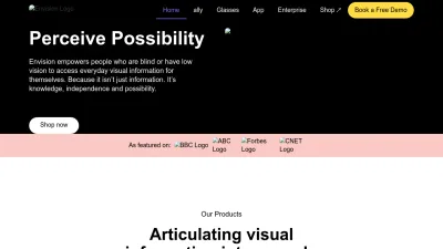 Screenshot preview of letsenvision.com