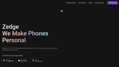 Screenshot preview of zedge.net