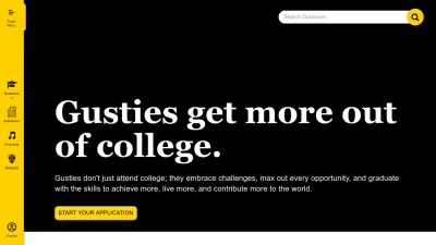 Screenshot preview of gustavus.edu