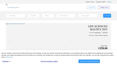 Screenshot preview of tickets.paysera.com