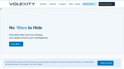 Screenshot preview of volexity.com