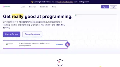 Screenshot preview of exercism.org