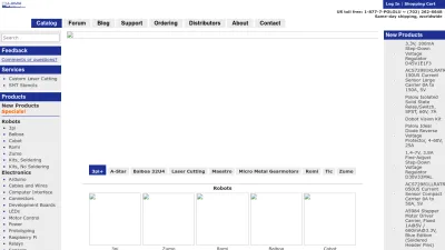 Screenshot preview of pololu.com