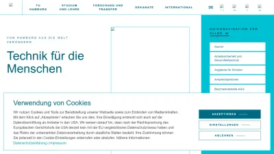 Screenshot of Tuhh.de