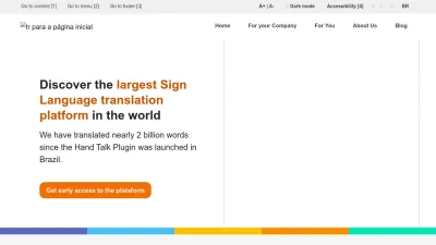 Screenshot preview of handtalk.me