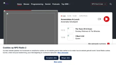 Screenshot preview of nporadio2.nl