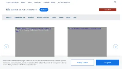 Screenshot of Ysph.yale.edu