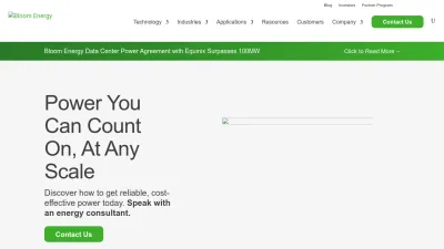 Screenshot preview of bloomenergy.com