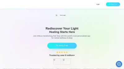Screenshot preview of aurahealth.io
