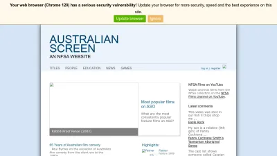 Screenshot preview of aso.gov.au