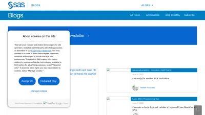 Screenshot preview of blogs.sas.com