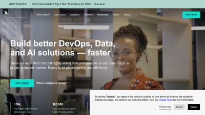 Screenshot preview of andela.com
