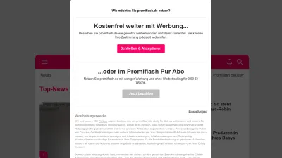 Screenshot preview of promiflash.de