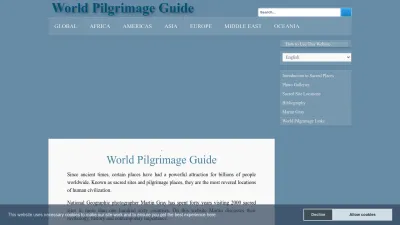 Screenshot preview of sacredsites.com