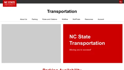 Screenshot preview of transportation.ncsu.edu