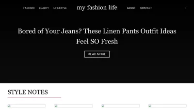 Screenshot preview of myfashionlife.com