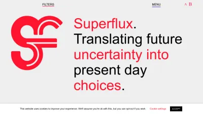 Screenshot preview of superflux.in