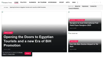 Screenshot preview of sarajevotimes.com