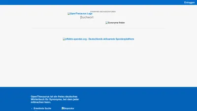 Screenshot preview of openthesaurus.de
