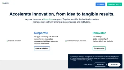 Screenshot preview of agorize.com