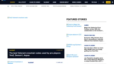 Screenshot preview of oneesports.gg