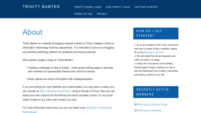 Screenshot preview of commons.trincoll.edu