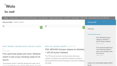 Screenshot preview of wololo.net