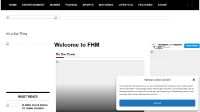 Screenshot preview of fhm.com