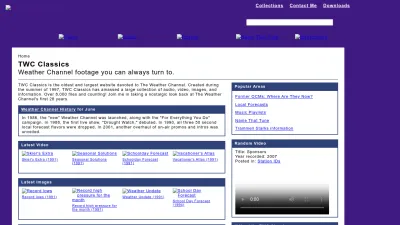 Screenshot preview of twcclassics.com