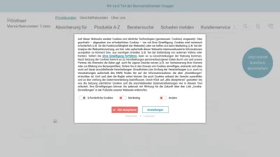 Screenshot preview of gothaer.de