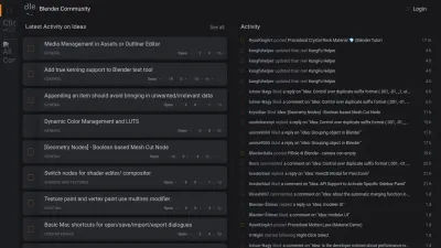 Screenshot preview of blender.community